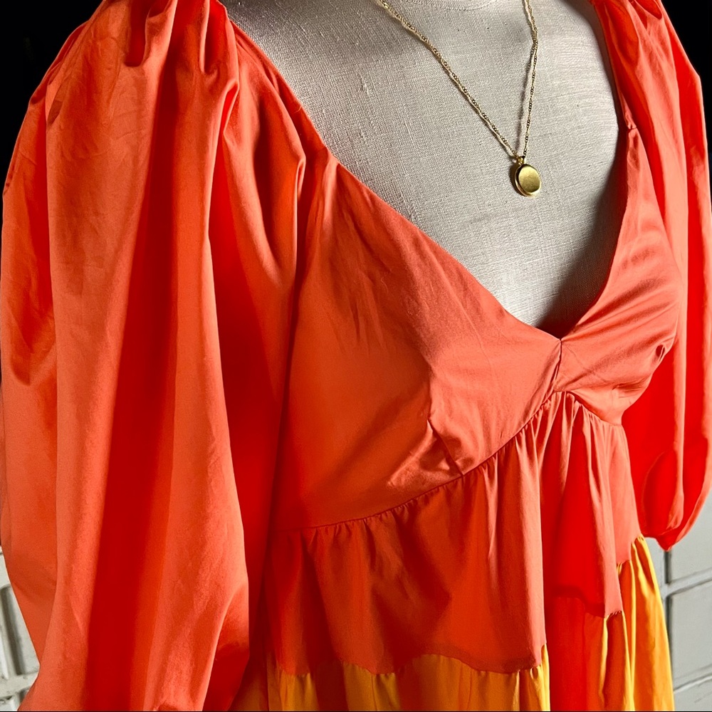 Anthropologie Farm Rio Tiered Colorblock Maxi Dress NWT New XXS - Picture 5 of 14